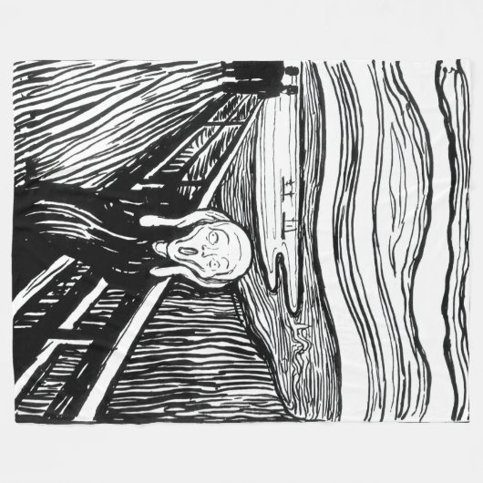 Couverture Polaire Edvard Munch - La lithographie de cri (Devant (Horizontal))