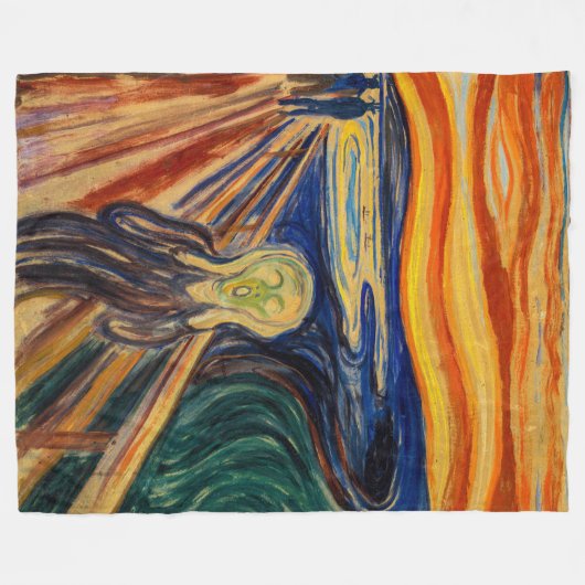 Couverture Polaire Edvard Munch - Le cri 1910 (Devant (Horizontal))