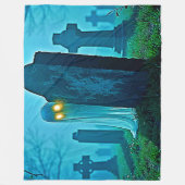 Couverture Polaire Eerie Glimpse du fantôme du cimetière (Devant)
