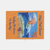 Couverture Polaire Effacer le cancer Surfing Angel Soft Fleece Blanke (Devant (Horizontal))