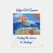 Couverture Polaire Effacer le cancer Surfing Angel Soft Fleece Blanke (Devant)
