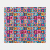 Couverture Polaire Effet Crochet Granny Carré Craft (Devant (Horizontal))