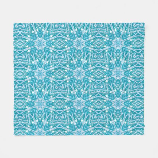 Couverture Polaire Effet d'étincelle en argent bleu turquoise Aqua (Devant (Horizontal))