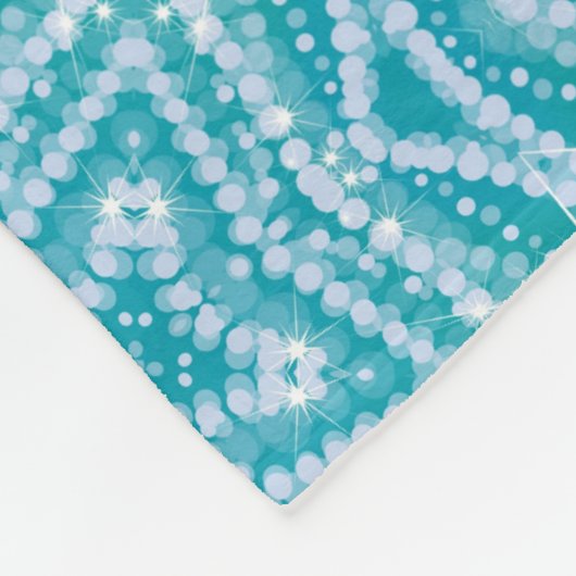 Couverture Polaire Effet d'étincelle en argent bleu turquoise Aqua (Coin)