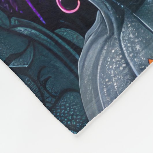 Couverture Polaire Éffrayant Bluetick Coonhound Citrouille de sorcièr (Coin)