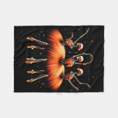Couverture Polaire Éffrayant Byllerina Skeleton Danser Drôle Hallowee (Devant (Horizontal))