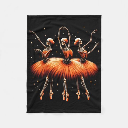 Couverture Polaire Éffrayant Byllerina Skeleton Danser Drôle Hallowee (Devant)