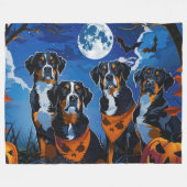 Couverture Polaire Éffrayant d'Halloween suisse (Devant (Horizontal))