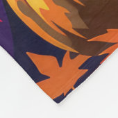 Couverture Polaire Éffrayant écossais Terrier Citrouille de sorcière  (Coin)