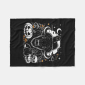 Couverture Polaire Éffrayant Halloween Bison Citrouille Buffalo Chat (Devant (Horizontal))