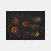 Couverture Polaire Éffrayant Halloween Citrouille Déplaisant Scary so (Devant (Horizontal))