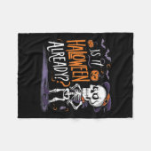 Couverture Polaire Éffrayant Skeleton Ghost Est Il Halloween Déjà (Devant (Horizontal))