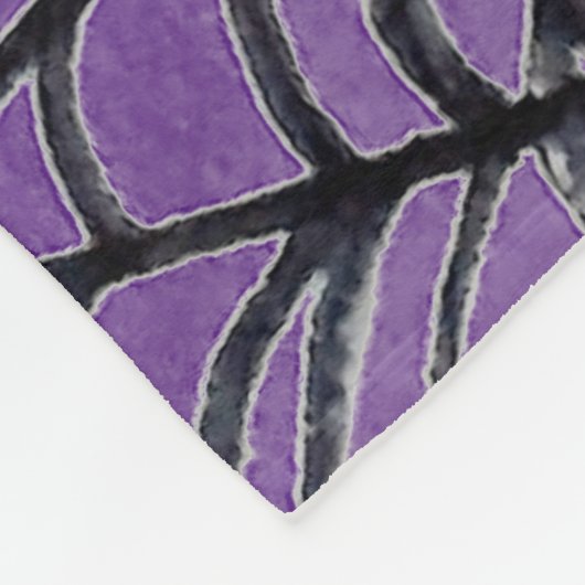 Couverture Polaire Éffrayante Halloween Spider Webs sur violet (Coin)