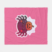 Couverture Polaire Éffrayante mignonne Kawaii Araignée d'Halloween (Devant (Horizontal))