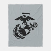 Couverture Polaire EGA à une couleur - Noir (Devant)