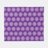 Couverture Polaire Eggplant Mandala (Devant (Horizontal))