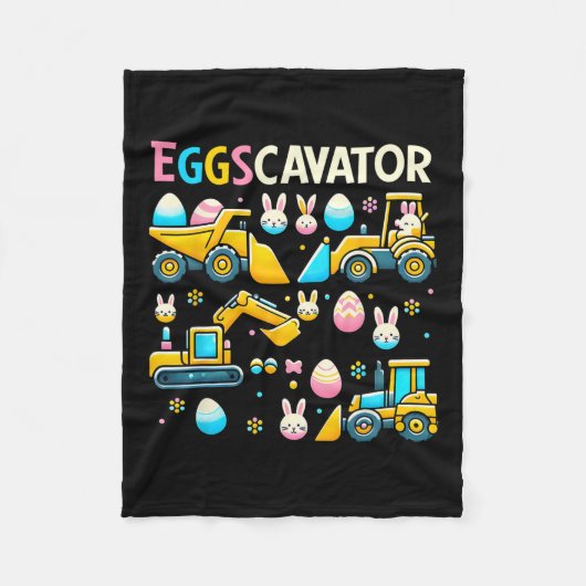 Couverture Polaire Eggscavator Chasse aux Oeufs de Pâques Camions de  (Devant)