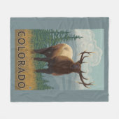 Couverture Polaire Élans SceneColorado (Devant (Horizontal))