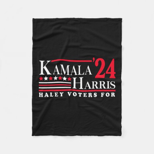 Couverture Polaire Électeurs de Kamala Harris Haley Pour (Devant)