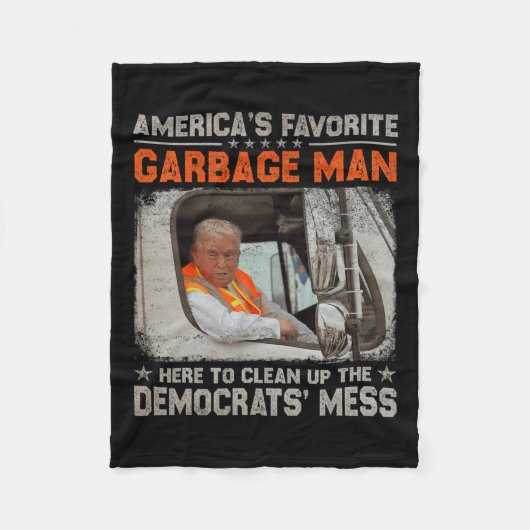 Couverture Polaire Élection Trump 2024 Trump Garbage Man Vote Trump P (Devant)