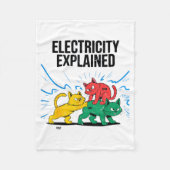 Couverture Polaire Electricity Explained Funny Cat Physics Humor Scie (Devant)