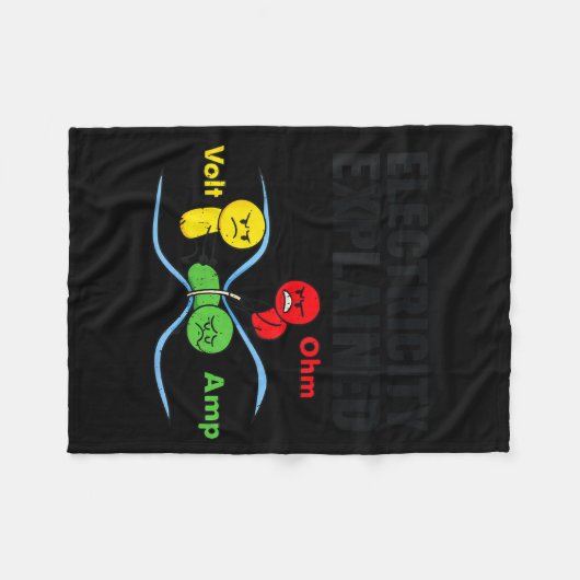 Couverture Polaire Electricity Explained Funny Geeky Physics Humor Sc (Devant (Horizontal))