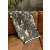 Couverture Polaire Élégance botanique - Le cygne dans la forêt