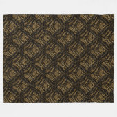 Couverture Polaire Élégance damassée de minuit doré (Devant (Horizontal))