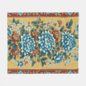 Couverture Polaire Élégance du chrysanthème (Devant (Horizontal))