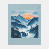 Couverture Polaire Élégance en bleu (Devant)