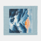 Couverture Polaire Élégance en bleu (Devant (Horizontal))