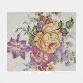 Couverture Polaire Elégance en cascade : Flee florale inspirée de la  (Devant (Horizontal))