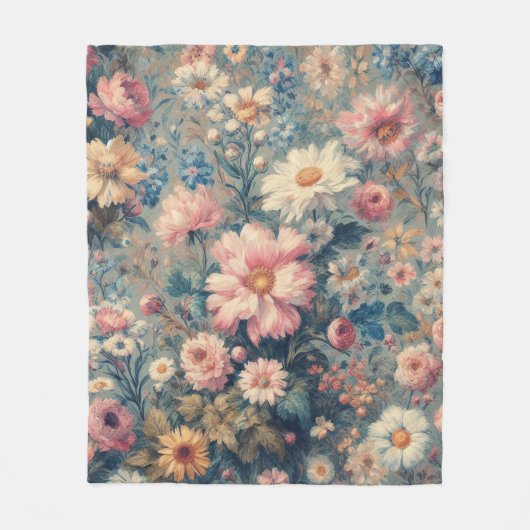 Couverture Polaire Élégance florale (Devant)