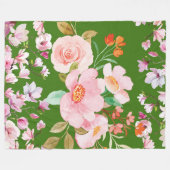 Couverture Polaire Élégance Florale  (Devant (Horizontal))