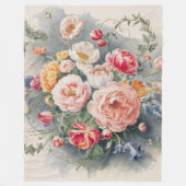 Couverture Polaire Élégance florale belge (Devant)