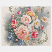 Couverture Polaire Élégance florale belge (Devant (Horizontal))