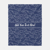 Couverture Polaire Elégance Moderne Cloud Bleu Et Blanc Japonais (Devant)