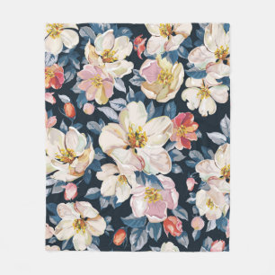 Couverture Polaire Elégance motif transparent avec pomme fleurissante