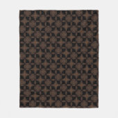 Couverture Polaire Elegance Noir Brown et Motif noir (Devant)
