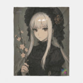 Couverture Polaire Elegance of the Midnight Blossom Maiden Standard (Devant)