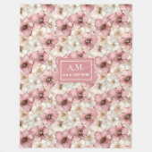 Couverture Polaire Élégance Rose Pâle Jeté Personnalisé Doux Pastel (Devant)