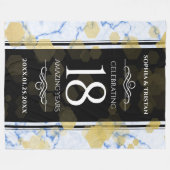 Couverture Polaire Élégant 18ème anniversaire de Mariage de porcelain (Devant (Horizontal))