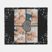 Couverture Polaire Élégant 25e anniversaire Photo Parties scintillant (Devant (Horizontal))