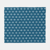 Couverture Polaire Élégant 2 lettres Monograms estampillé partout Ble (Devant (Horizontal))