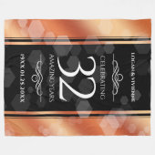 Couverture Polaire Élégant 32ème anniversaire de Mariage de bronze (Devant (Horizontal))