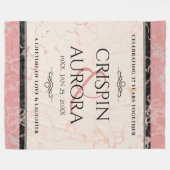 Couverture Polaire Élégant 37e anniversaire du Mariage Alabaster (Devant (Horizontal))