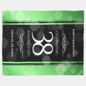 Couverture Polaire Élégant 38e anniversaire du Mariage Emeraude (Devant (Horizontal))