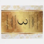 Couverture Polaire Élégant 3ème anniversaire de Mariage en cuir (Devant (Horizontal))