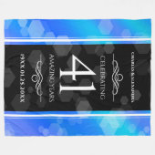 Couverture Polaire Élégant 41ème anniversaire Mariage de Topaz Bleu (Devant (Horizontal))