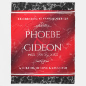 Couverture Polaire Élégant 42e anniversaire du Mariage Jasper (Devant)